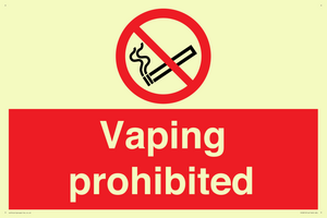 Vaping prohibited